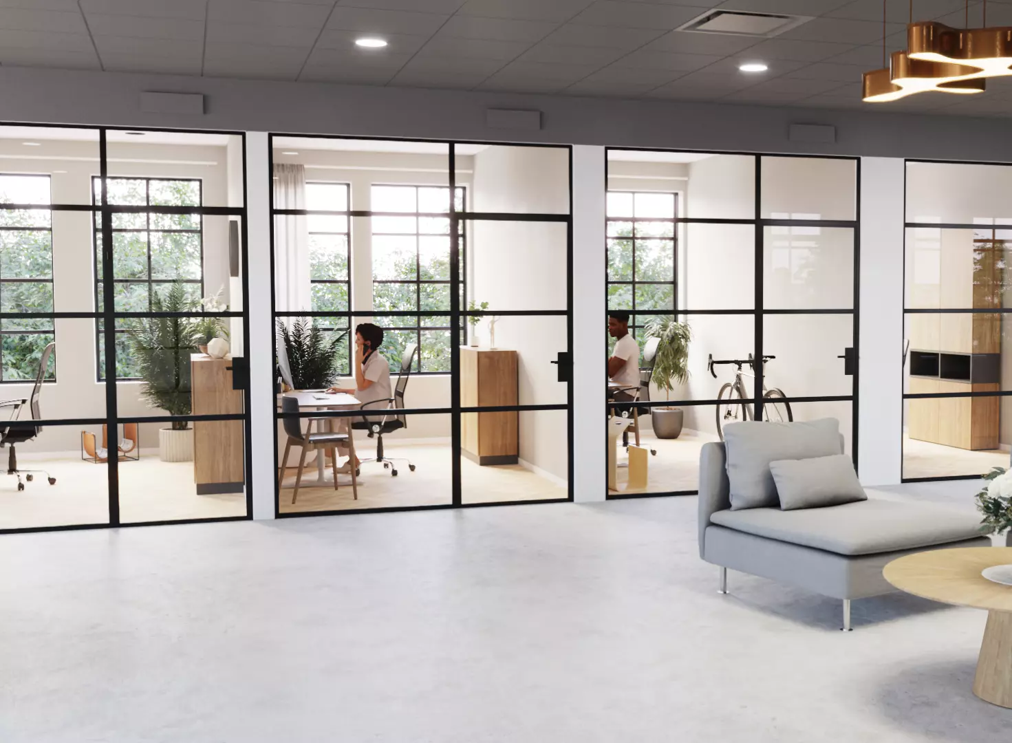 Product in context - Lounge area with KITE Ceiling