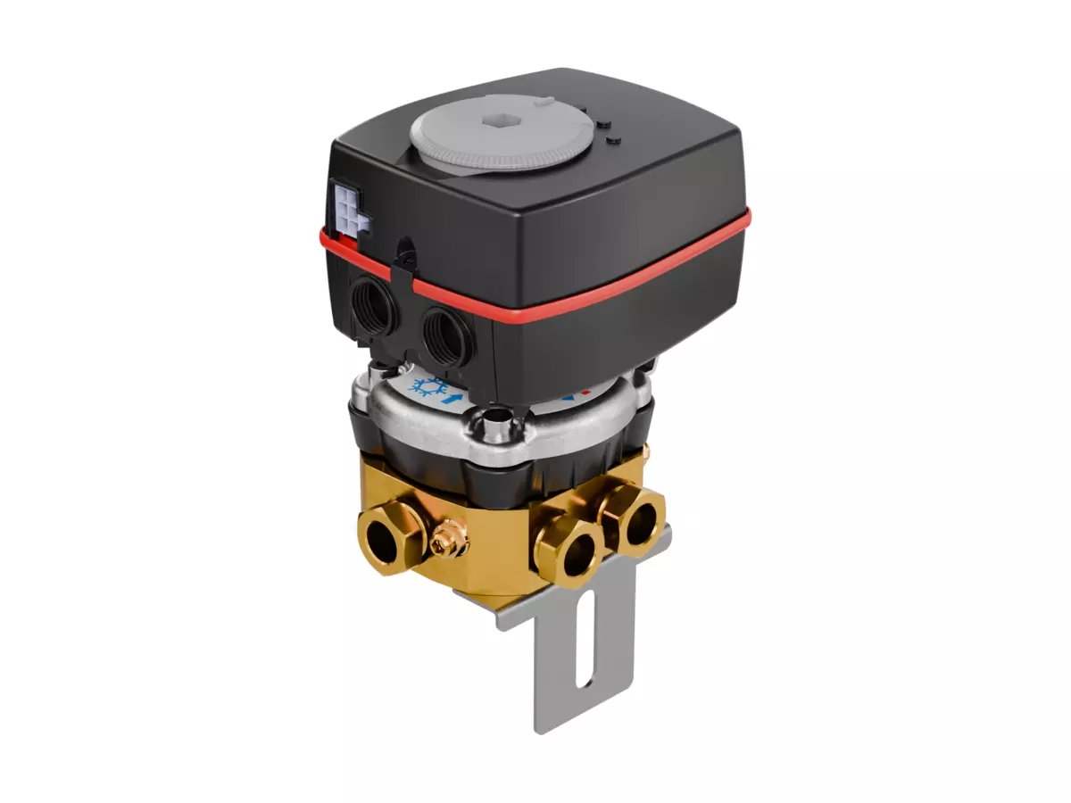 6-way valve with actuator